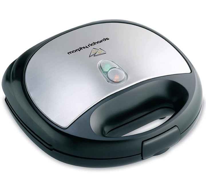 Morphy Richards SM3006 750-Watt Sandwich Maker (Silver and Black) (370032 SM 3006)